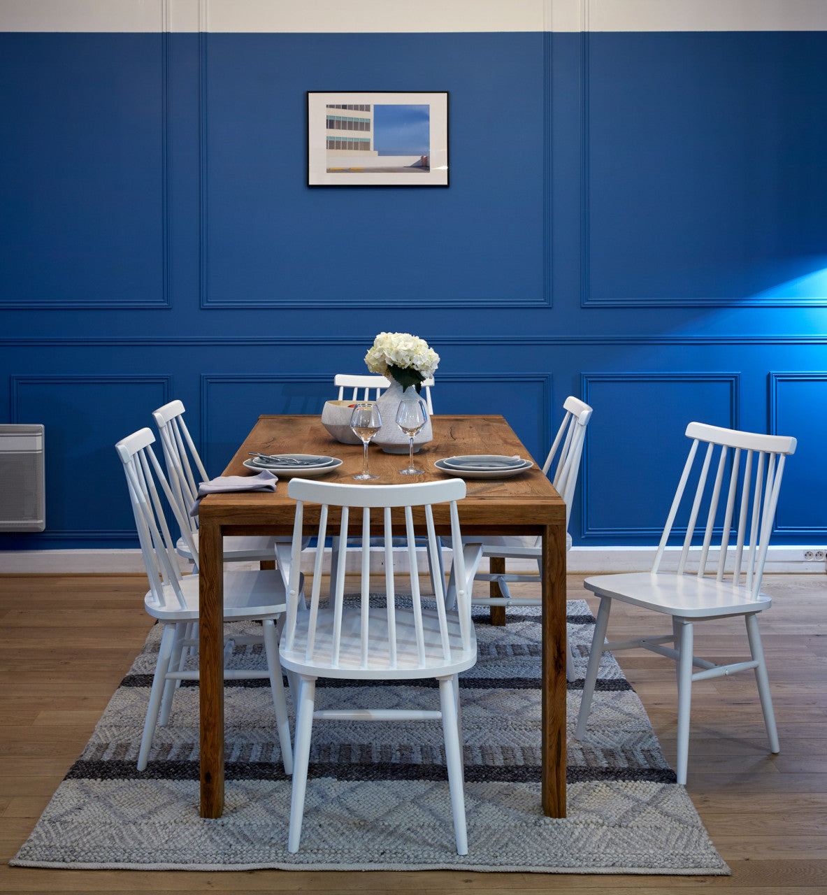 Scaun dining alb din lemn Tressia Kave Home