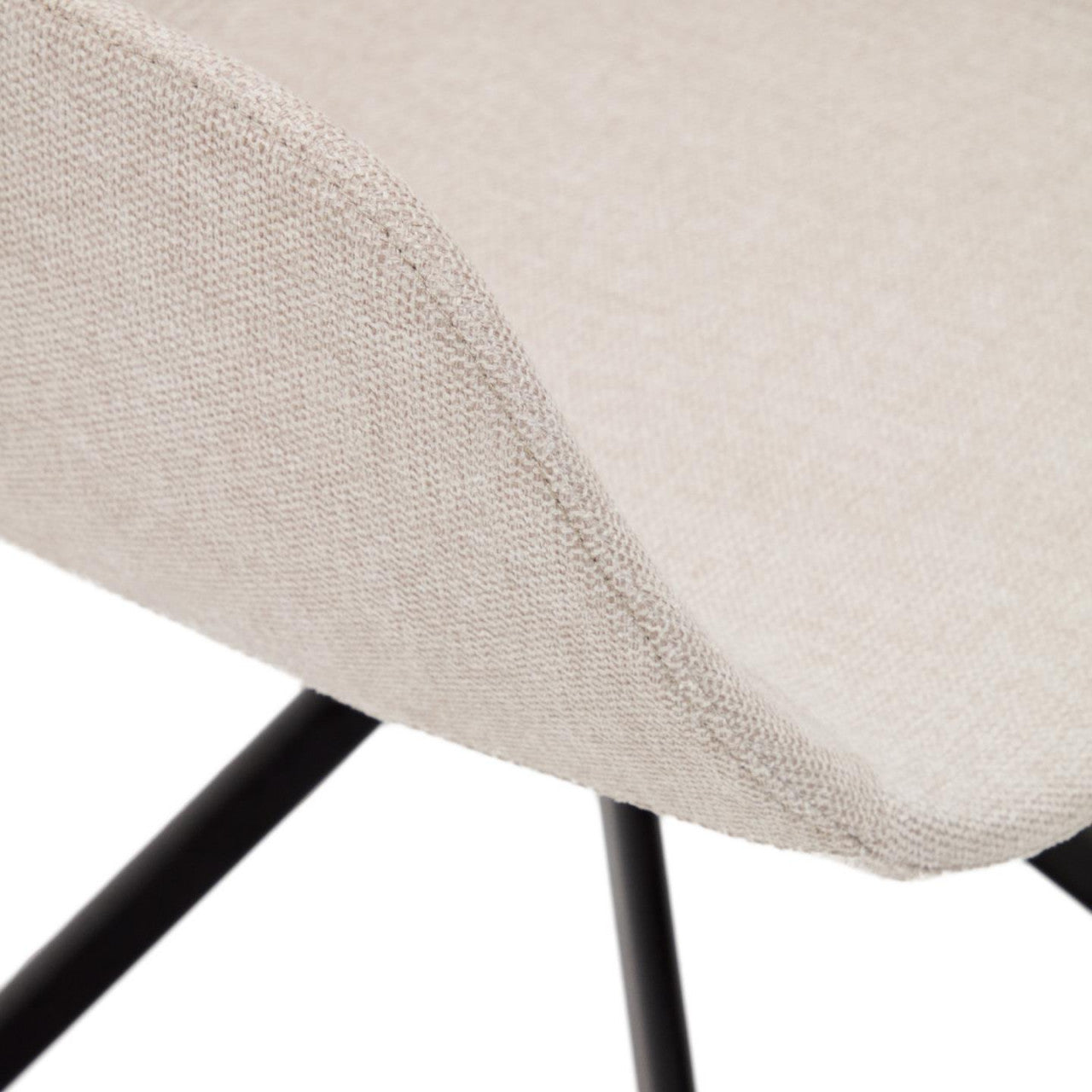 Scaun dining bej din piele ecologica Tissiana Kave Home
