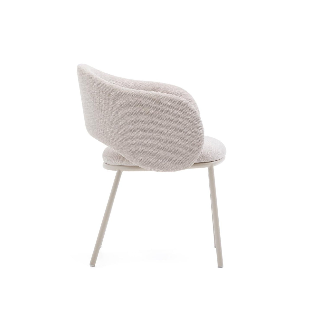 Scaun dining bej din textil Maina Kave Home