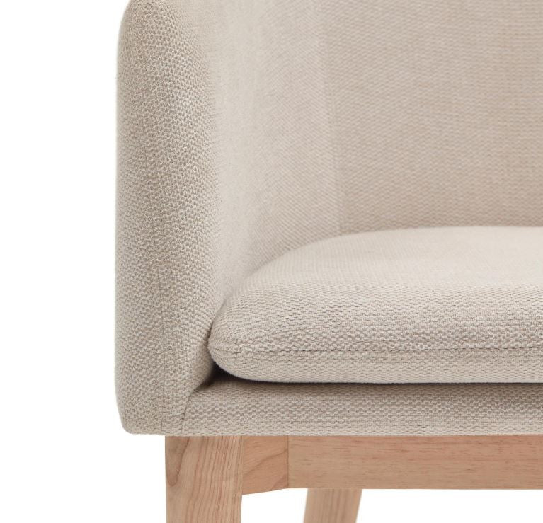 Scaun dining bej din textil n Harlan Kave Home