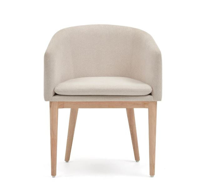 Scaun dining bej din textil n Harlan Kave Home