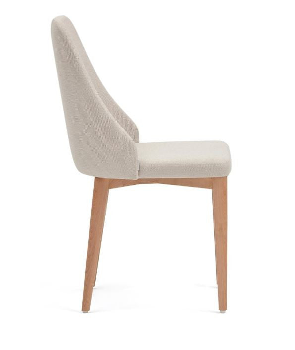 Scaun dining bej din textil Rosie Kave Home