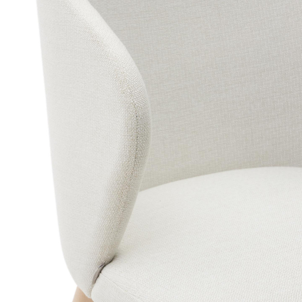 Scaun dining bej/maro deschis din textil Darice Kave Home