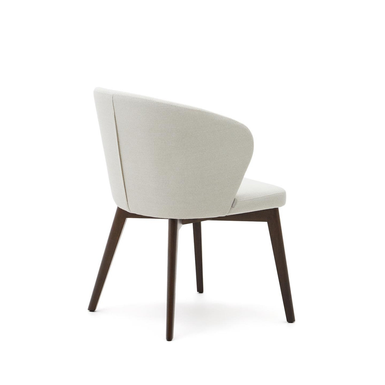 Scaun dining bej/maro inchis din textil Darice Kave Home