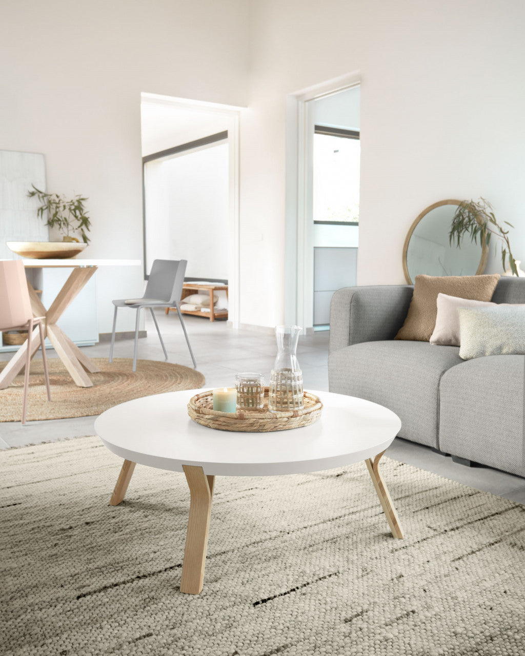 Scaun dining gri din metal Hannia Kave Home