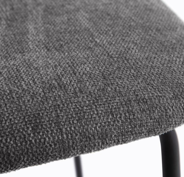 Scaun dining gri inchis din textil Benilda Kave Home