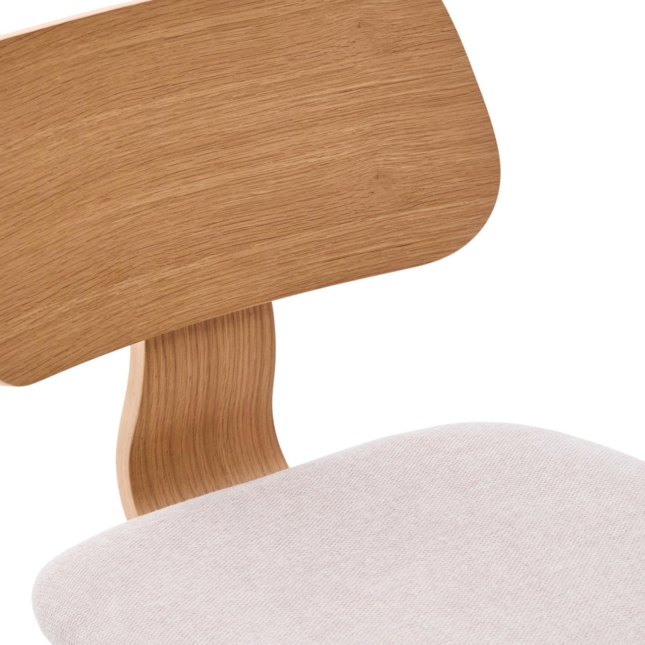 Scaun dining maro/bej din lemn Gena Oak Kave Home