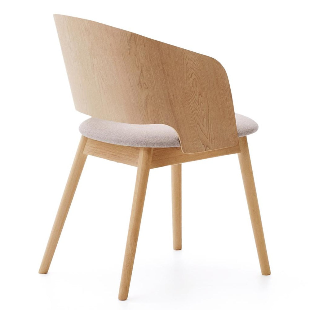 Scaun dining maro deschis/bej din lemn Senoa Kave Home
