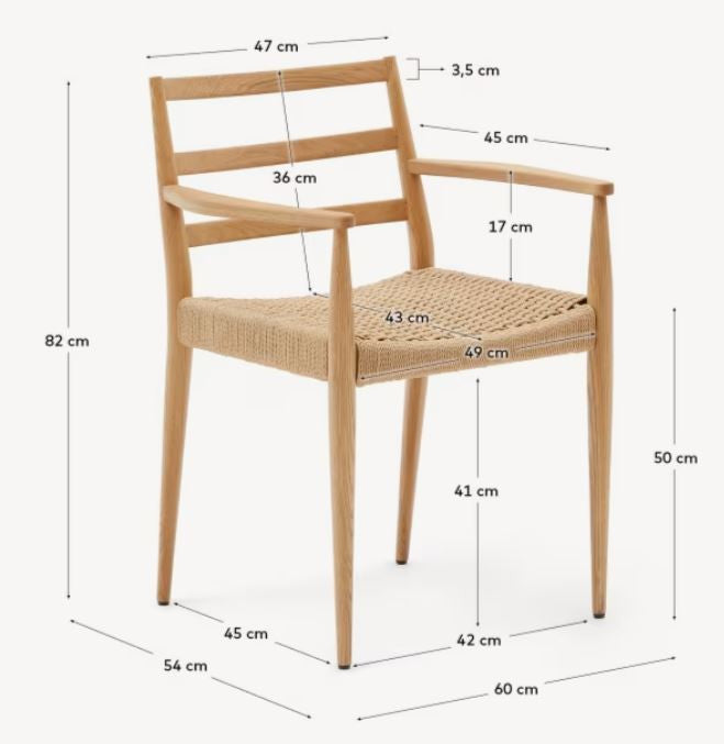 Scaun dining maro din lemn Analy Kave Home