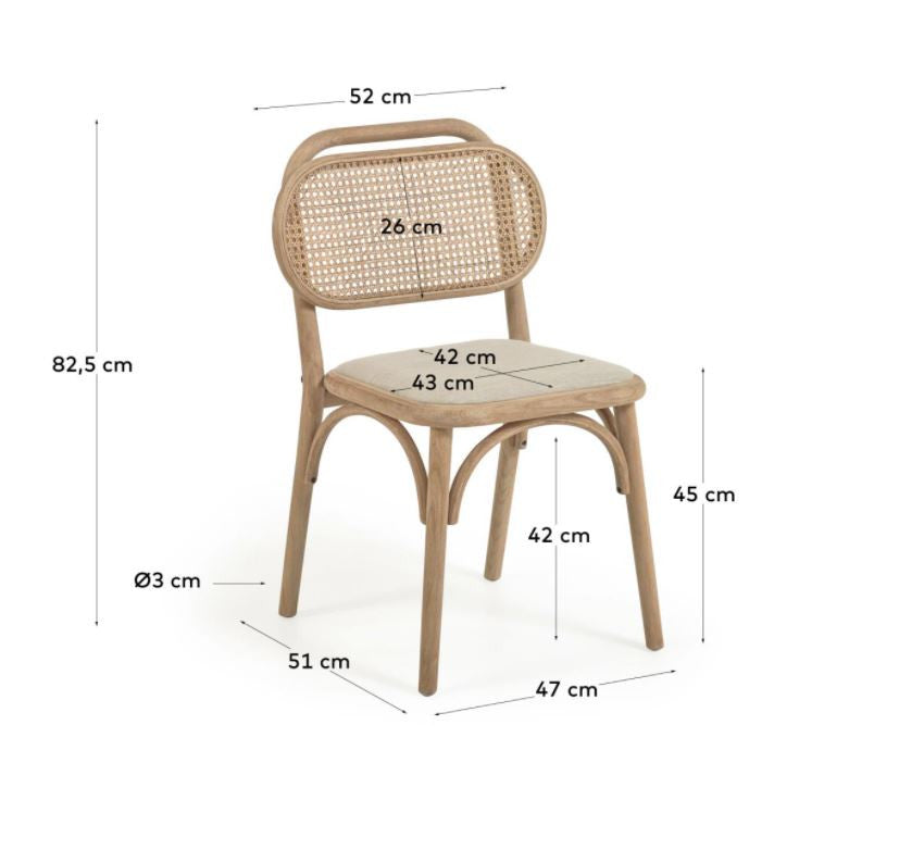 Scaun dining maro din lemn Doriane Kave Home