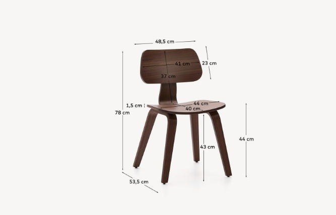 Scaun dining maro din lemn Gena Kave Home