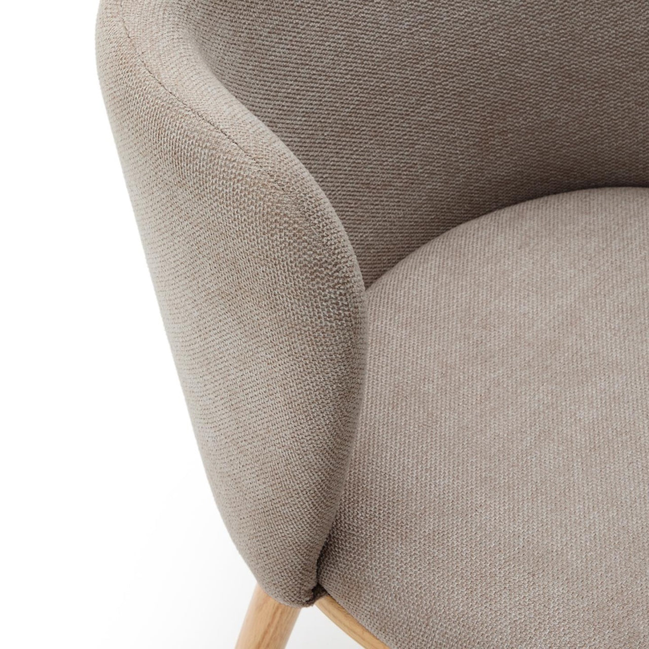 Scaun dining maro din textil Ciselia Chenille Kave Home