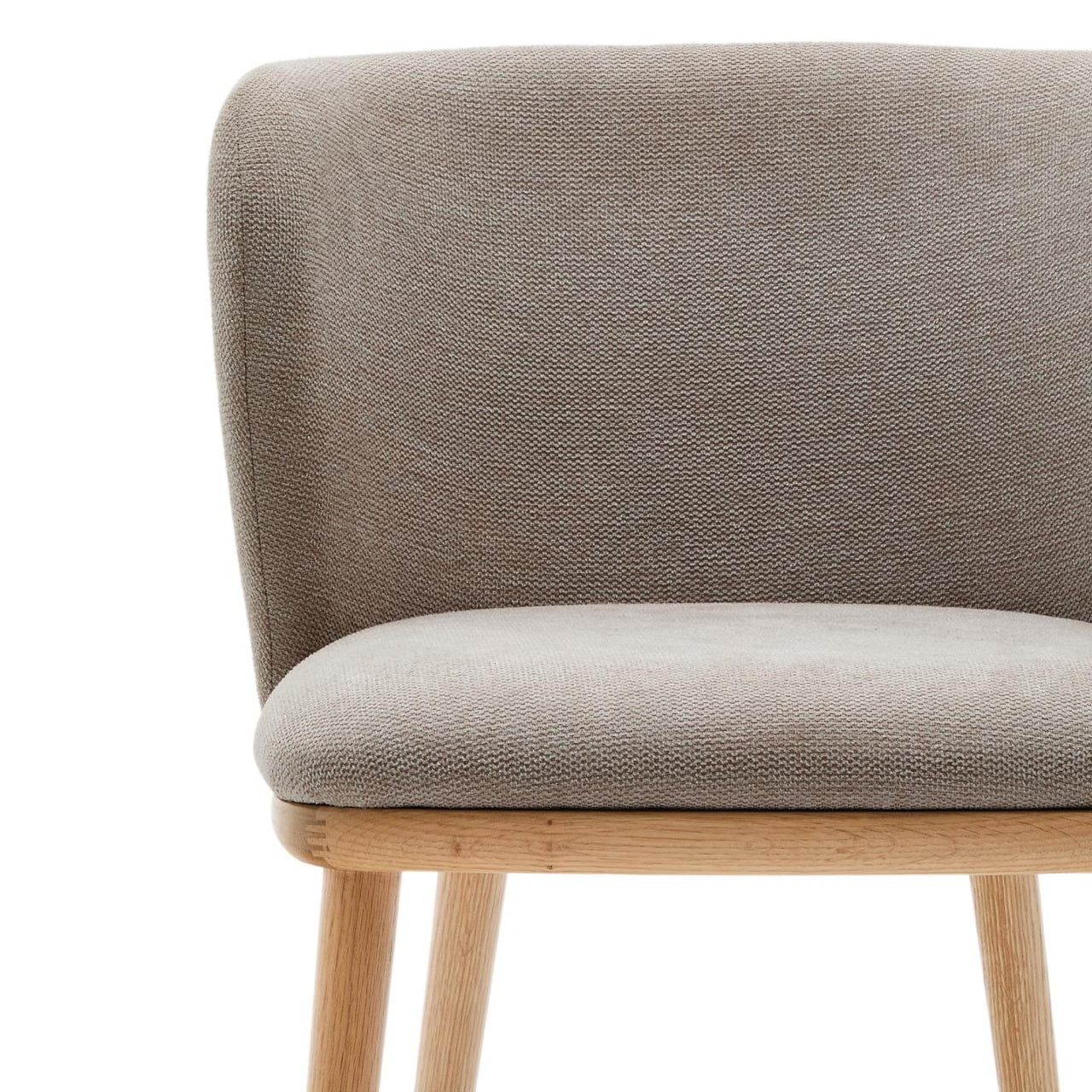Scaun dining maro din textil Ciselia Chenille Kave Home