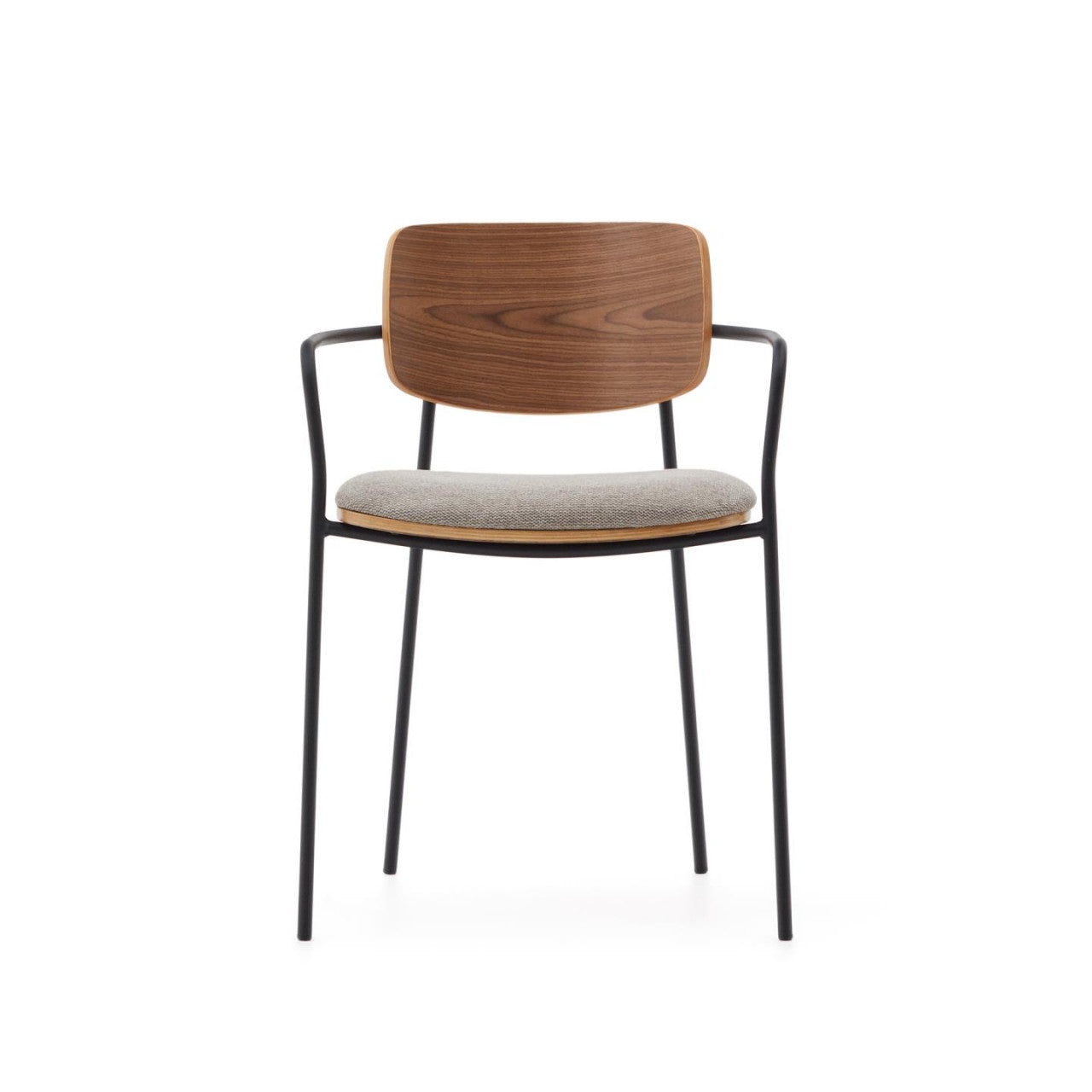 Scaun dining maro inchis din textil Maureen Kave Home