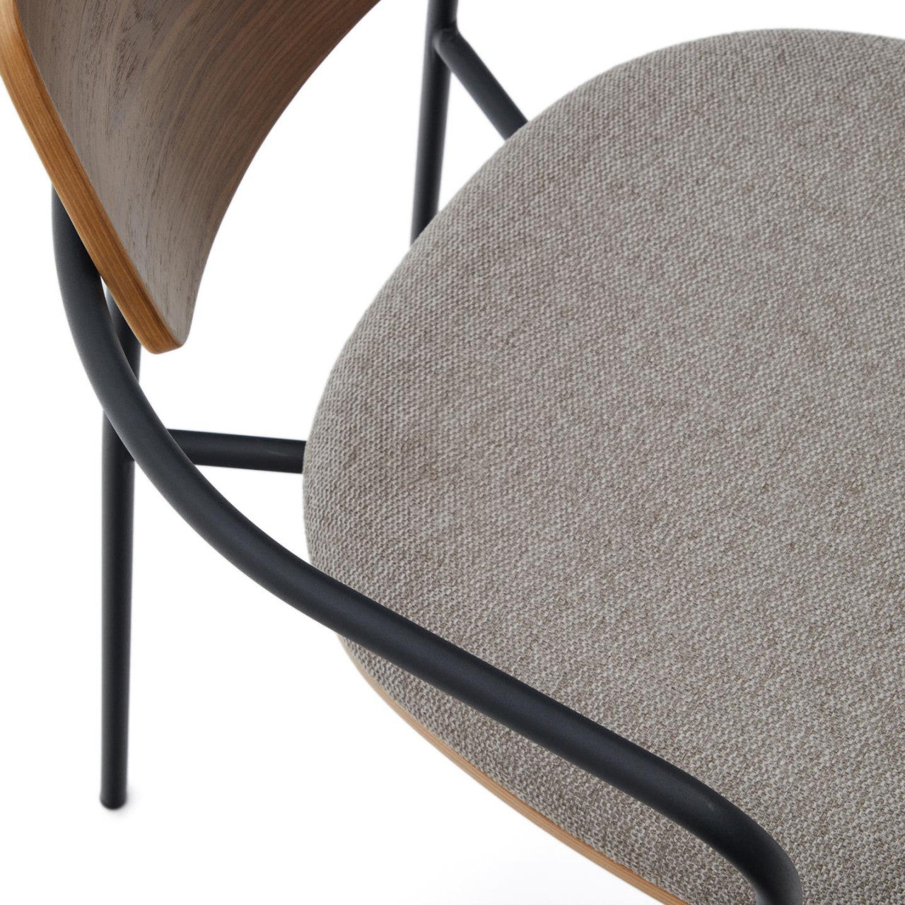 Scaun dining maro inchis din textil Maureen Kave Home
