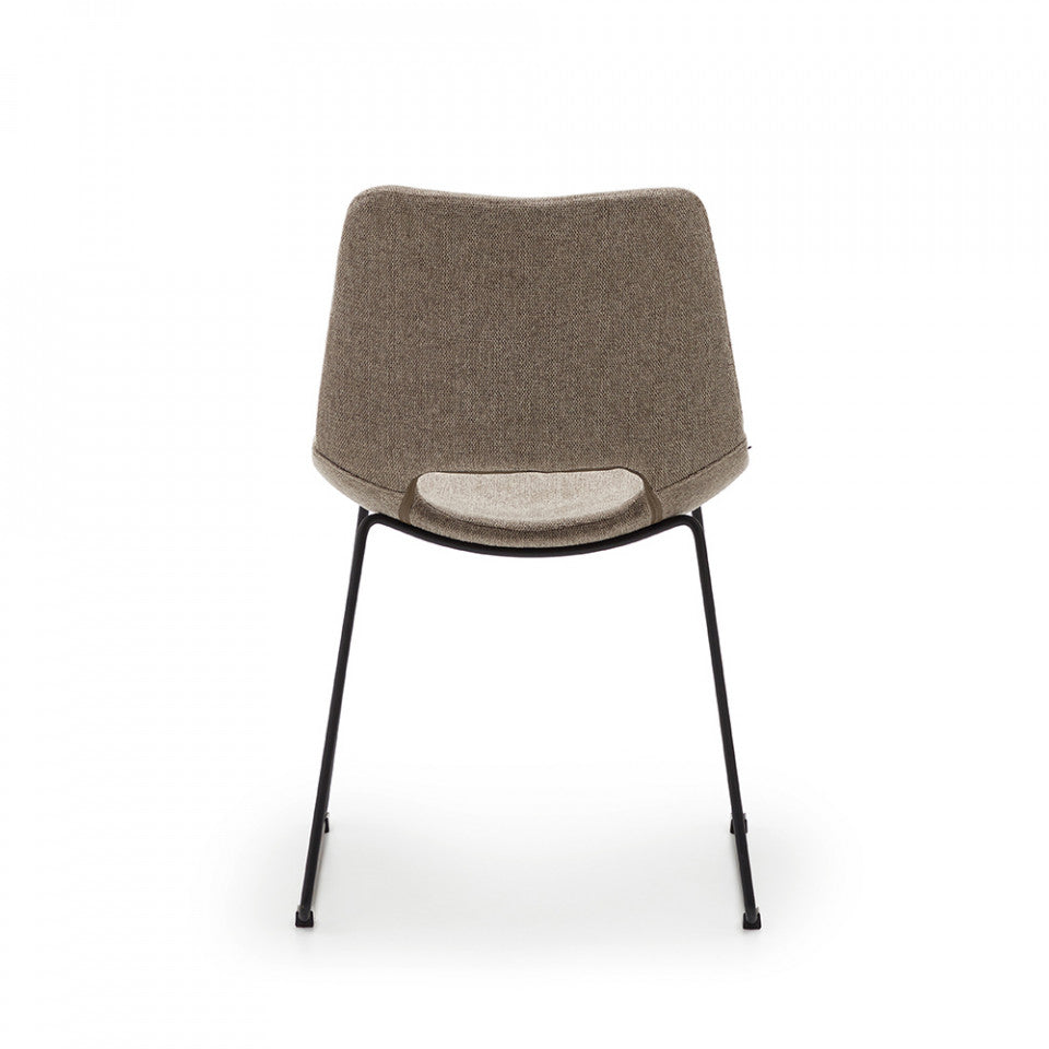 Scaun dining maro/negru din textil Zahara Kave Home