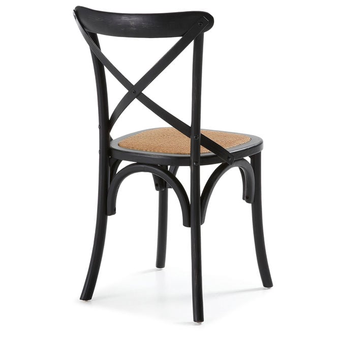 Scaun dining negru din lemn Alsie Kave Home