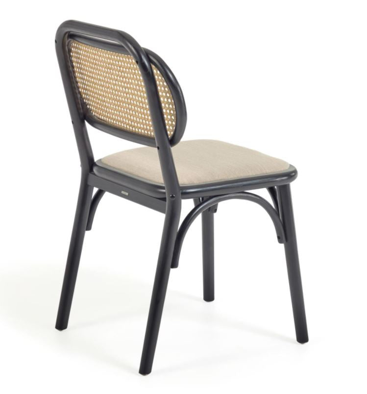 Scaun dining negru din lemn Doriane Kave Home