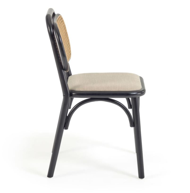 Scaun dining negru din lemn Doriane Kave Home