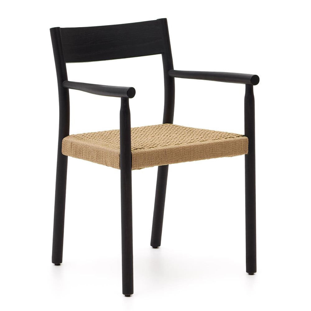 Scaun dining negru din lemn Yalia Kave Home