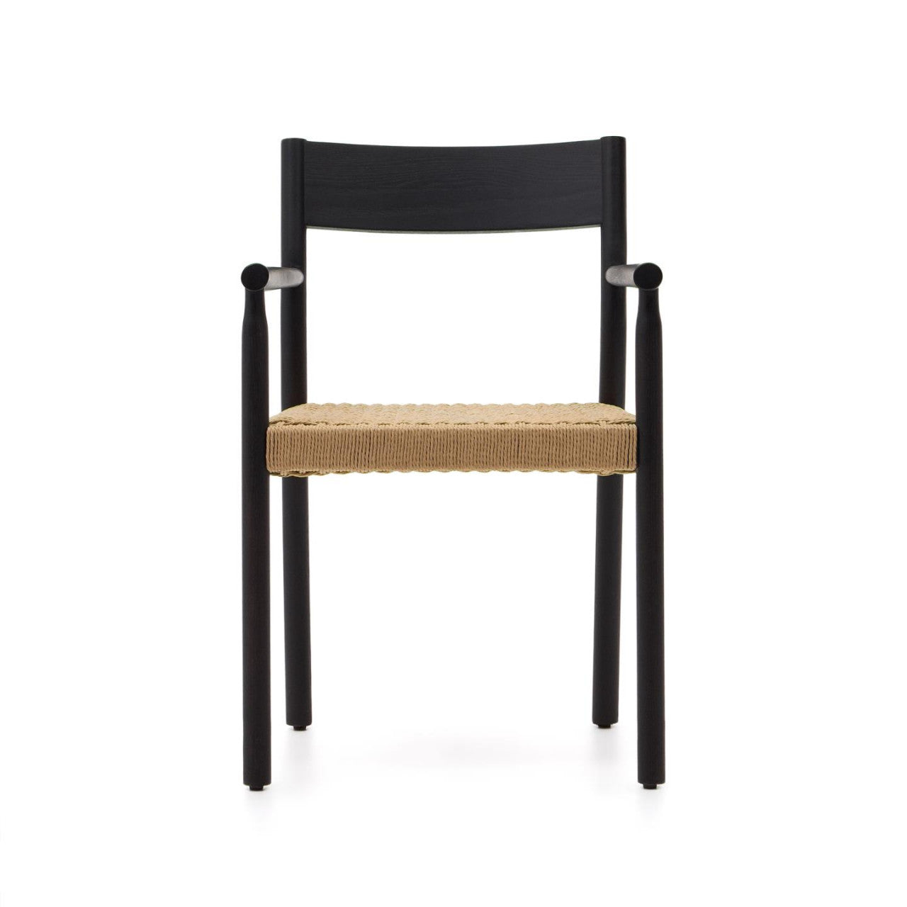 Scaun dining negru din lemn Yalia Kave Home