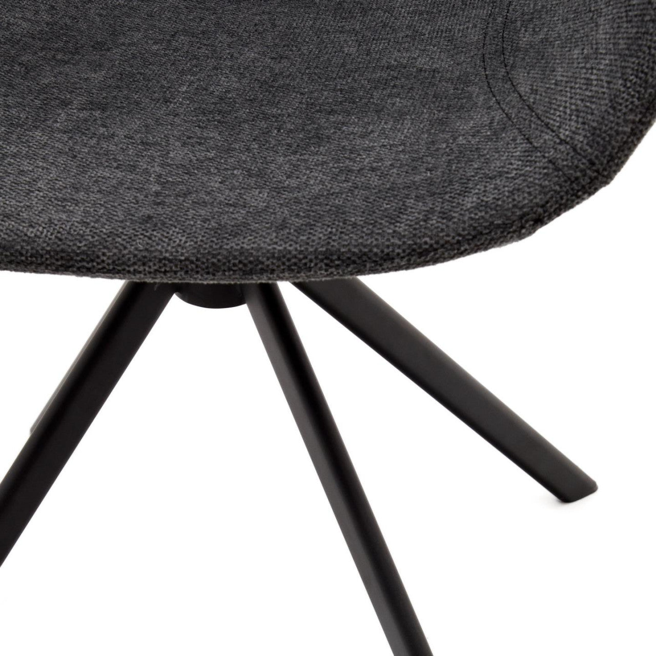 Scaun dining negru/gri din textil Tissiana Kave Home