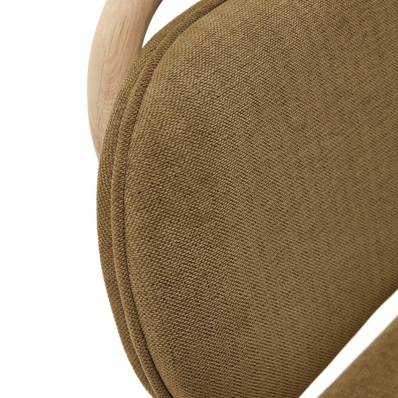 Scaun dining verde din textil Helda Kave Home