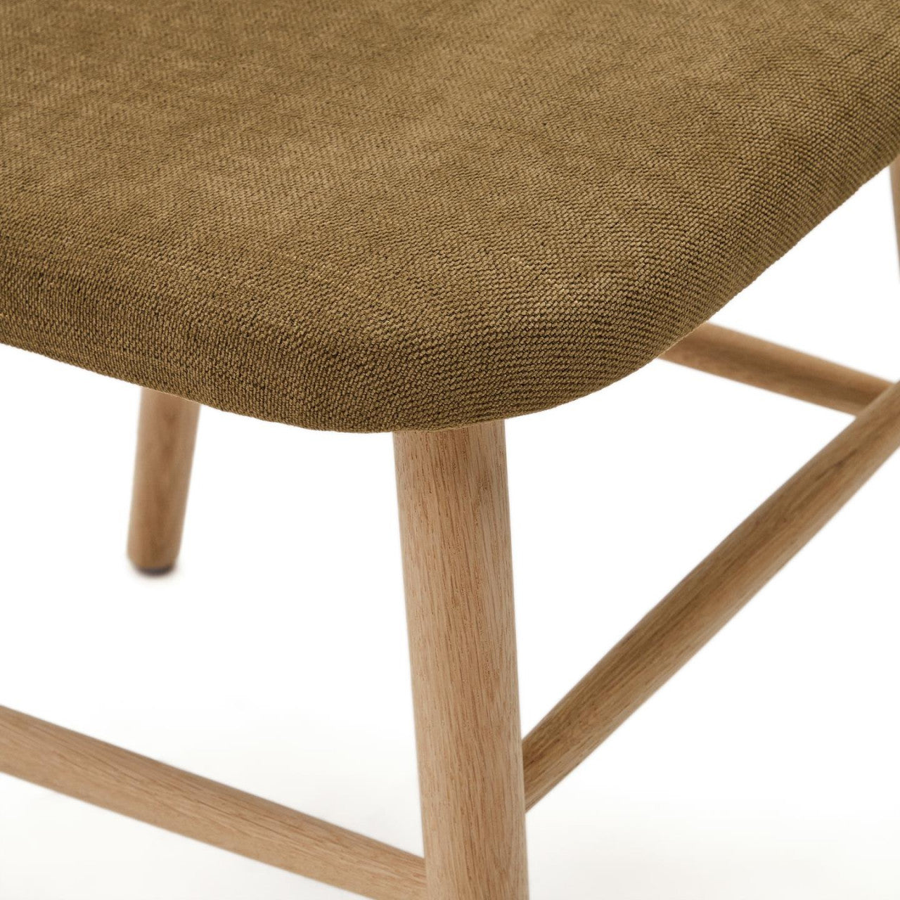 Scaun dining verde din textil Helda Kave Home