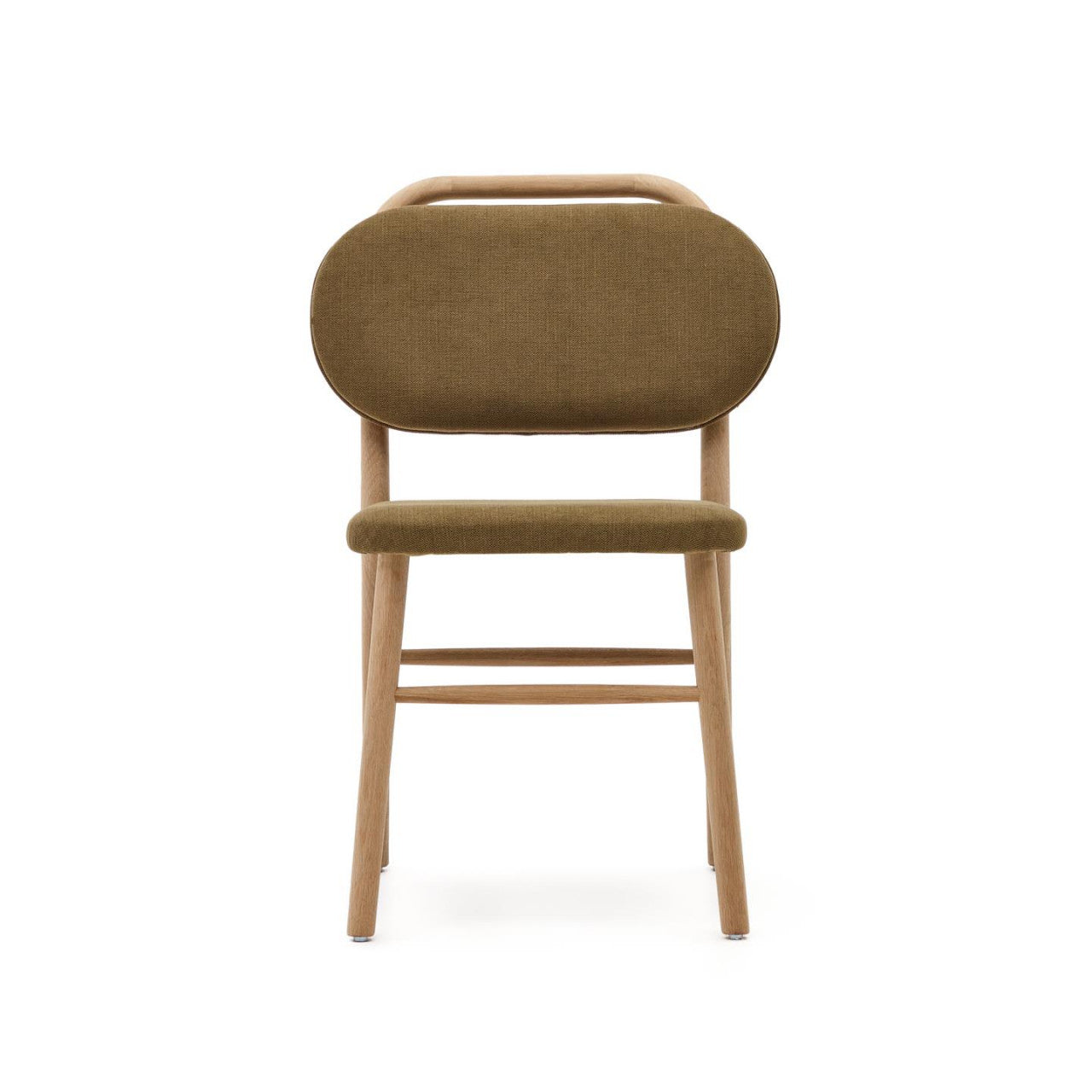 Scaun dining verde din textil Helda Kave Home