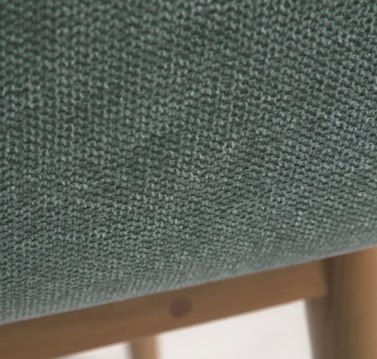 Scaun dining verde din textil Konna Kave Home