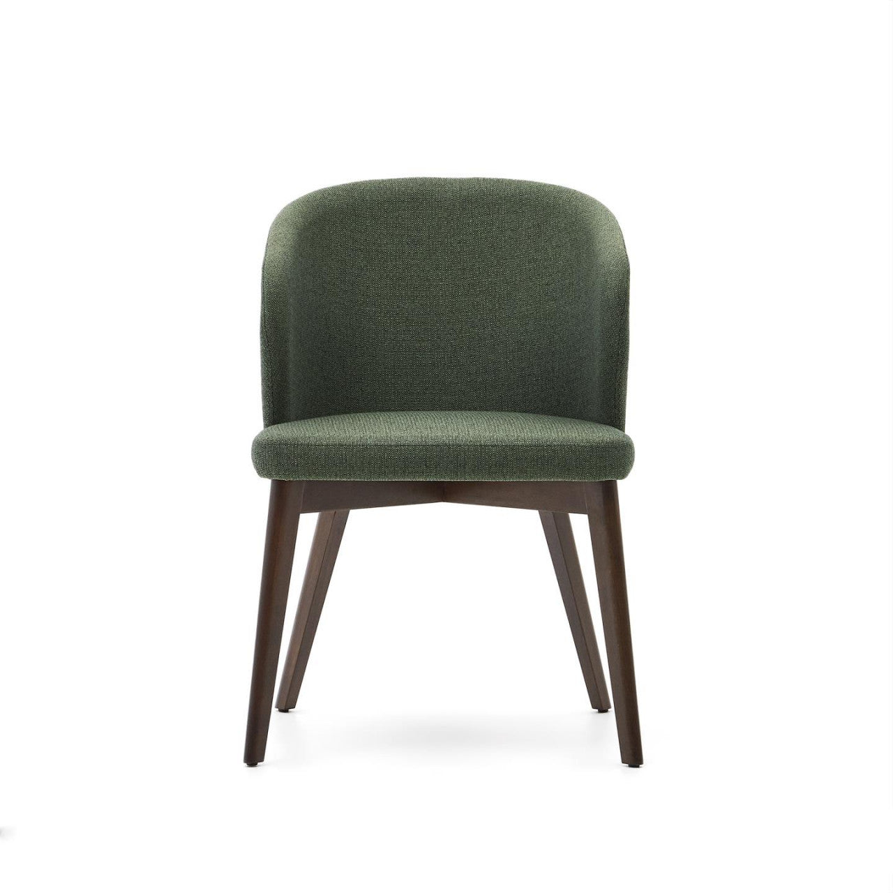 Scaun dining verde/maro inchis din textil Darice Kave Home