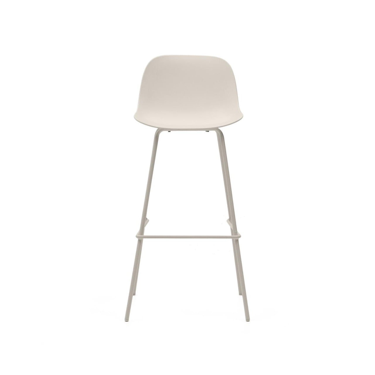 Scaun exterior bar bej din plastic Altea Kave Home