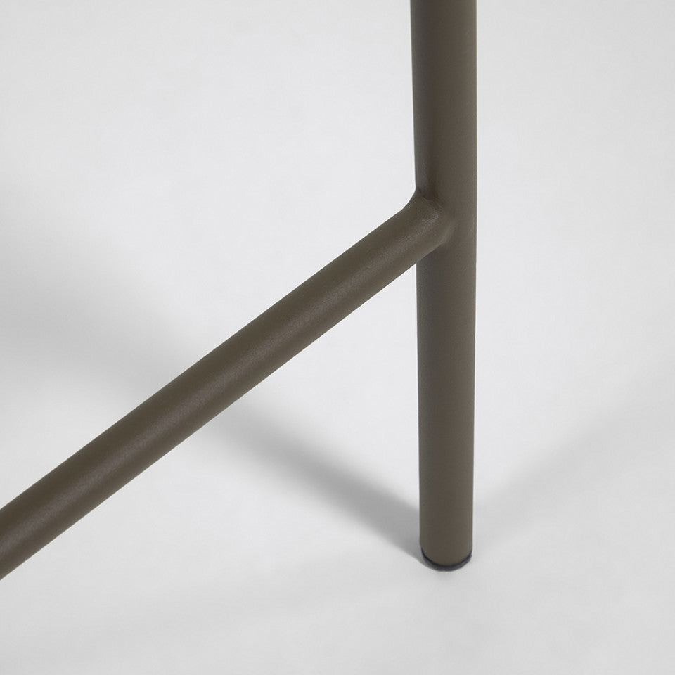 Scaun exterior bar verde din metal Yanet Style Kave Home