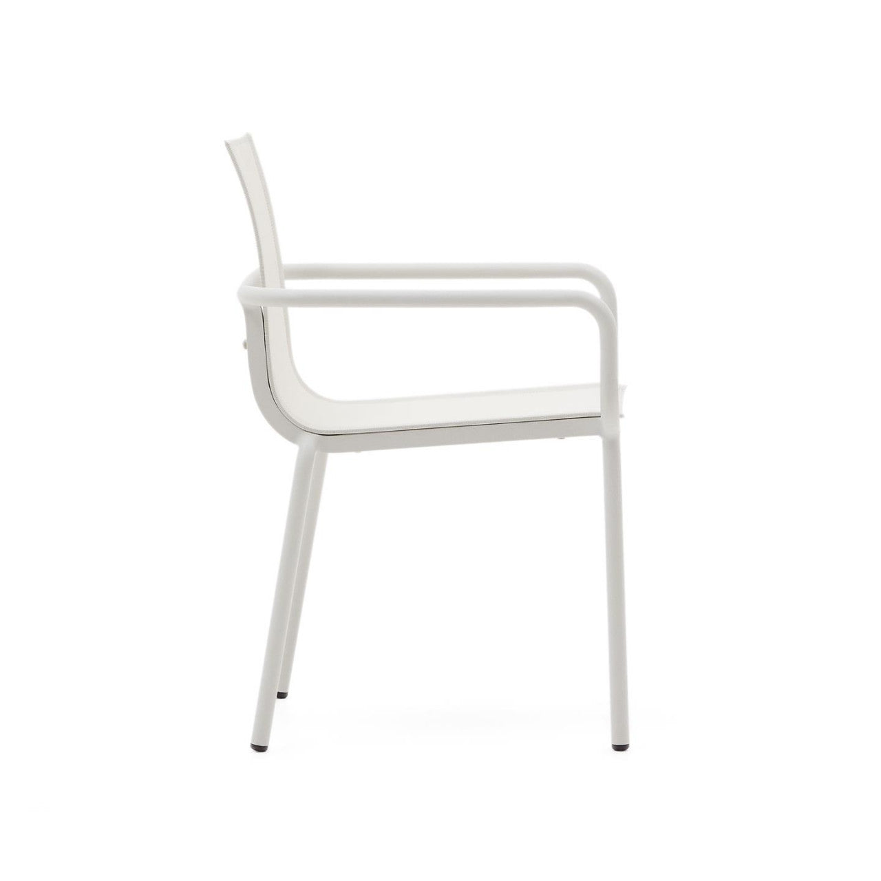 Scaun exterior dining alb din metal Galdana Kave Home