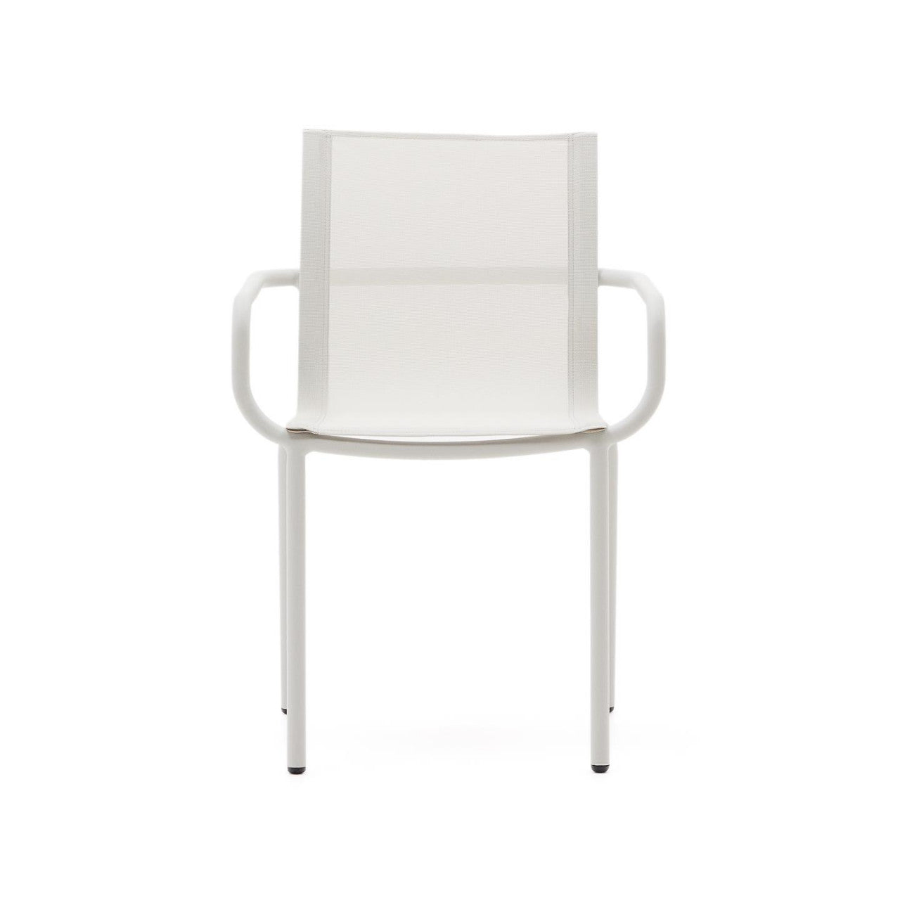 Scaun exterior dining alb din metal Galdana Kave Home