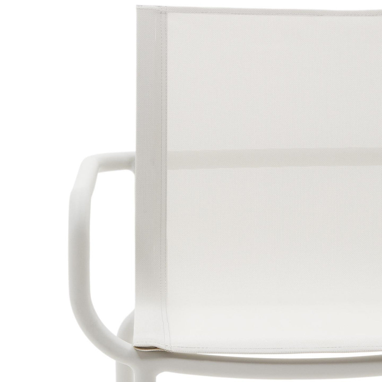 Scaun exterior dining alb din metal Galdana Kave Home