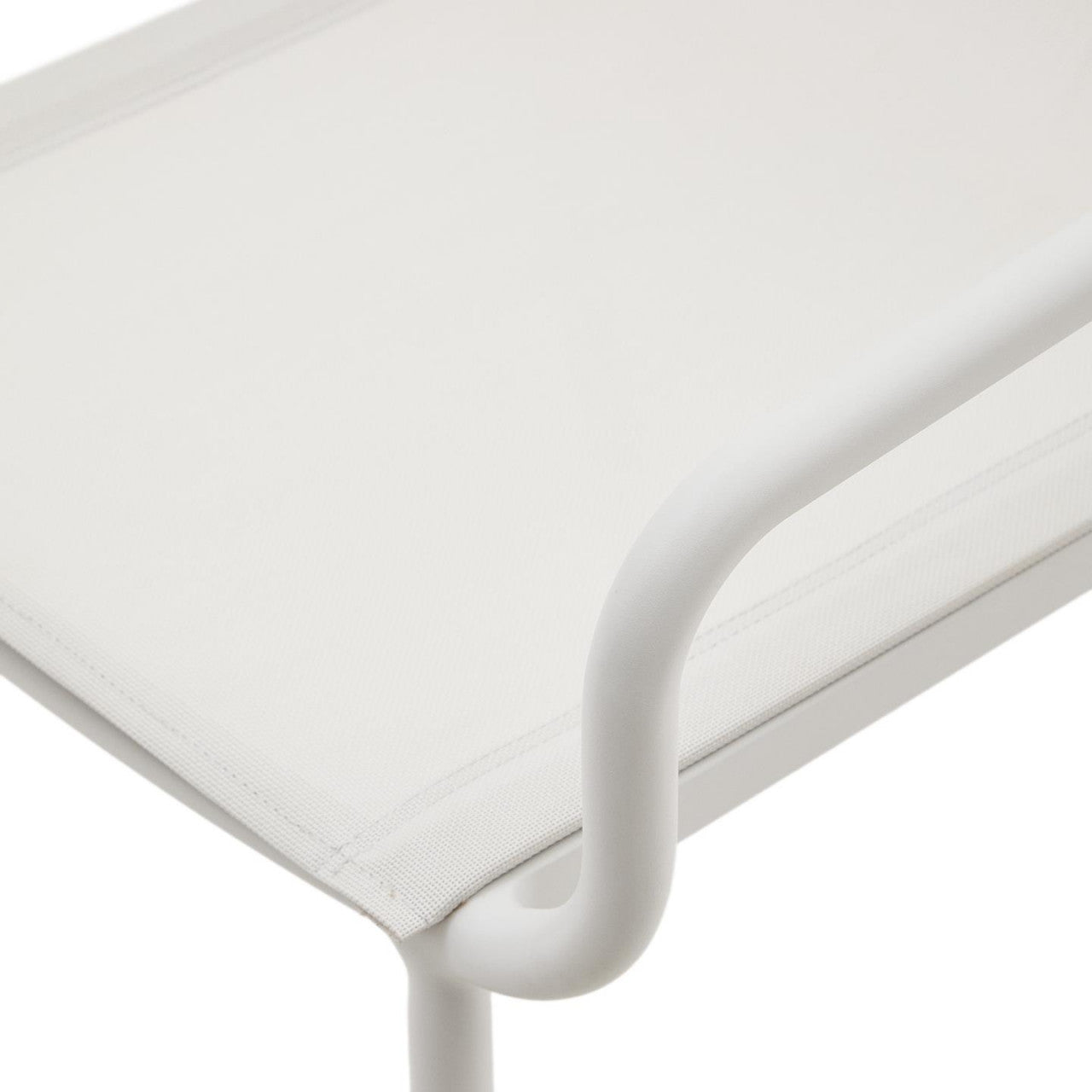 Scaun exterior dining alb din metal Galdana Kave Home