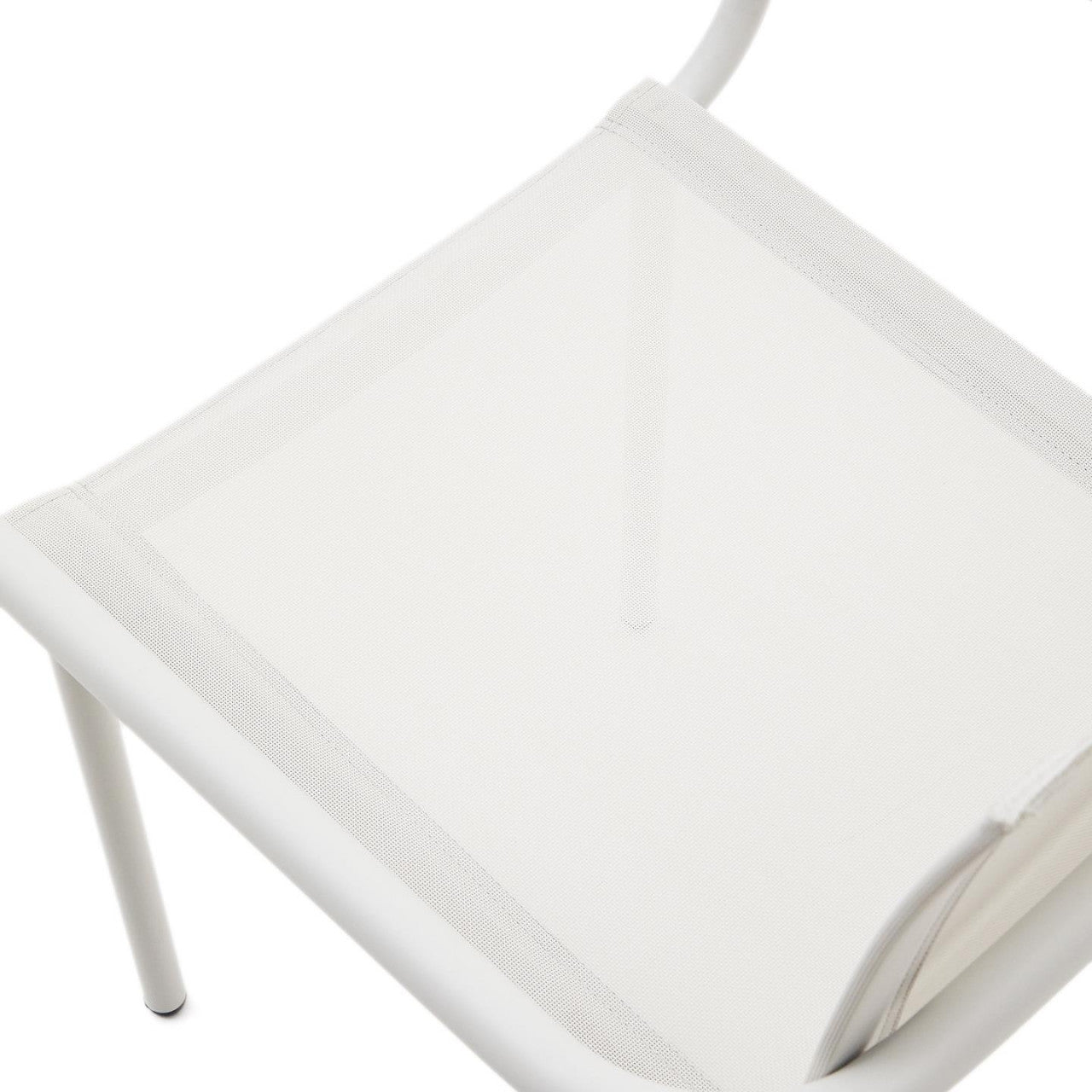 Scaun exterior dining alb din metal Galdana Kave Home