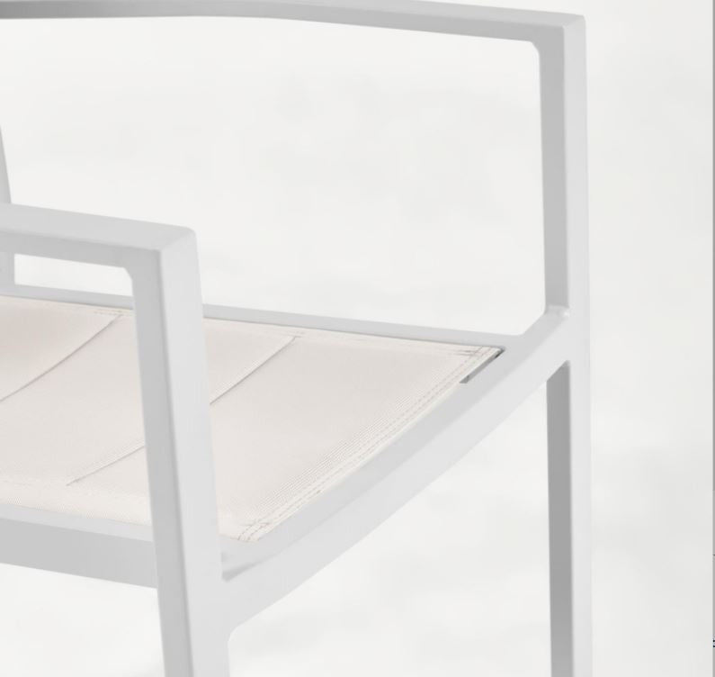 Scaun exterior dining alb din metal Sirley Kave Home