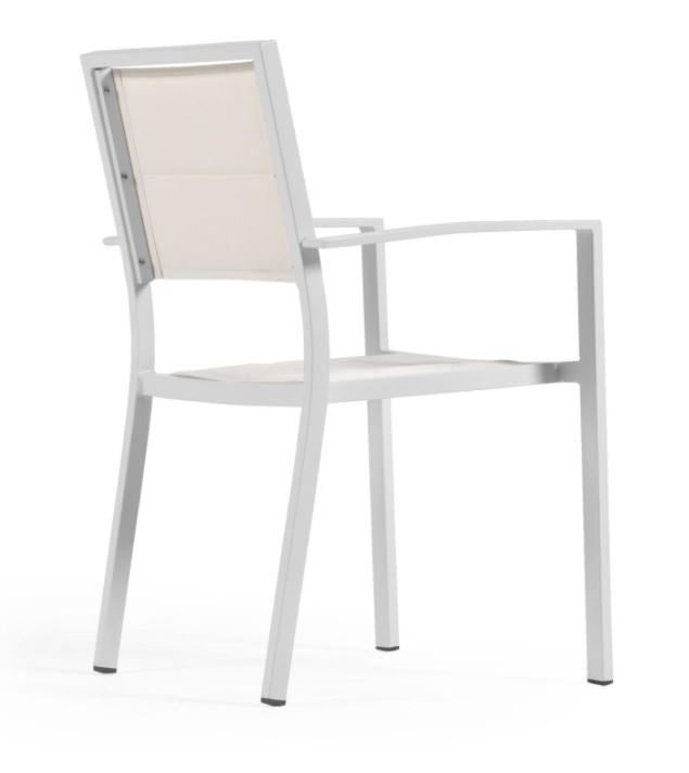 Scaun exterior dining alb din metal Sirley Kave Home