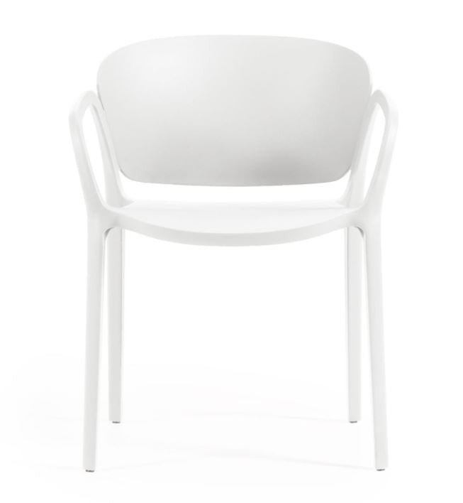 Scaun exterior dining alb din plastic Ania Kave Home