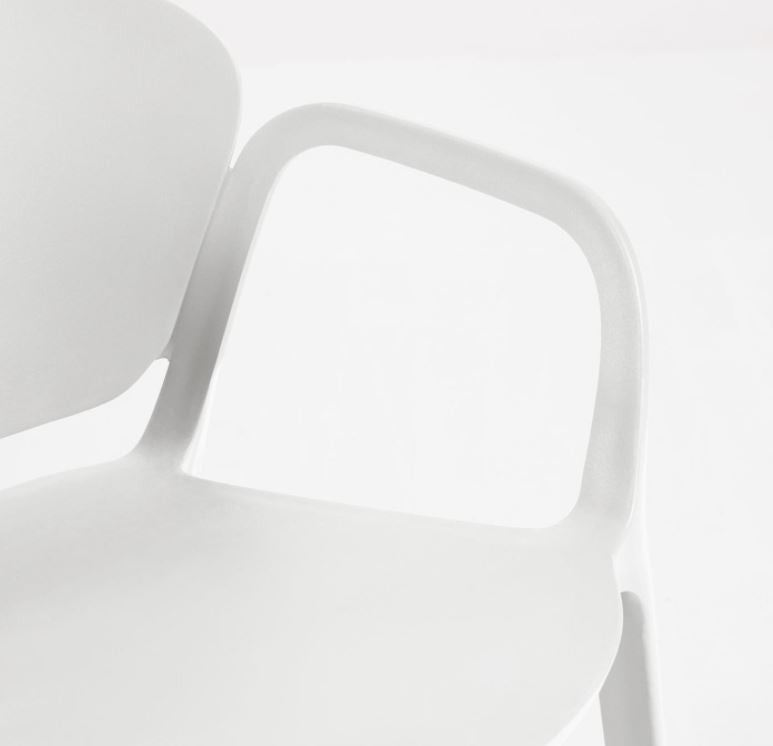 Scaun exterior dining alb din plastic Ania Kave Home