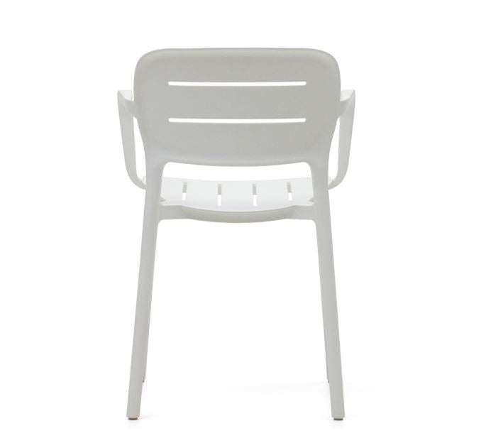 Scaun exterior dining alb din plastic Morella Kave Home