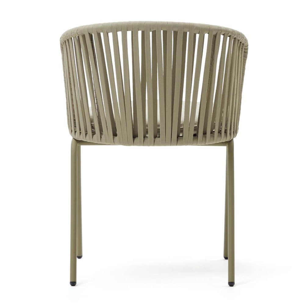 Scaun exterior dining bej din textil Saconca Kave Home
