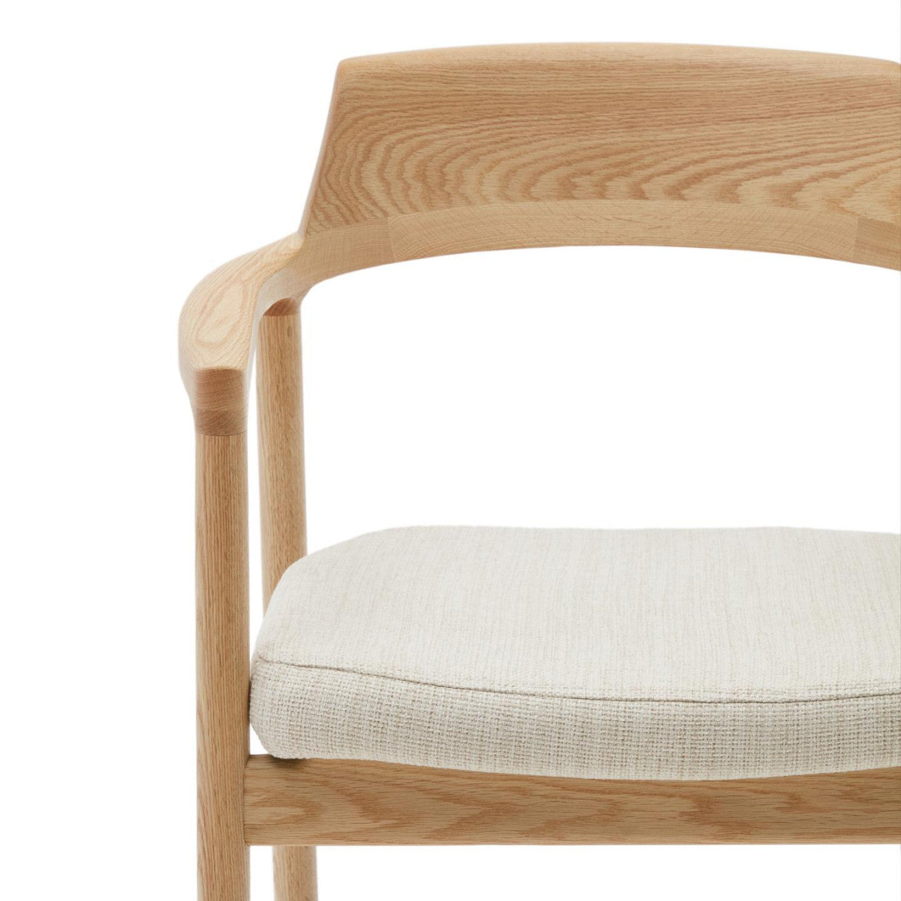 Scaun exterior dining crem/maro din lemn Alocs Kave Home