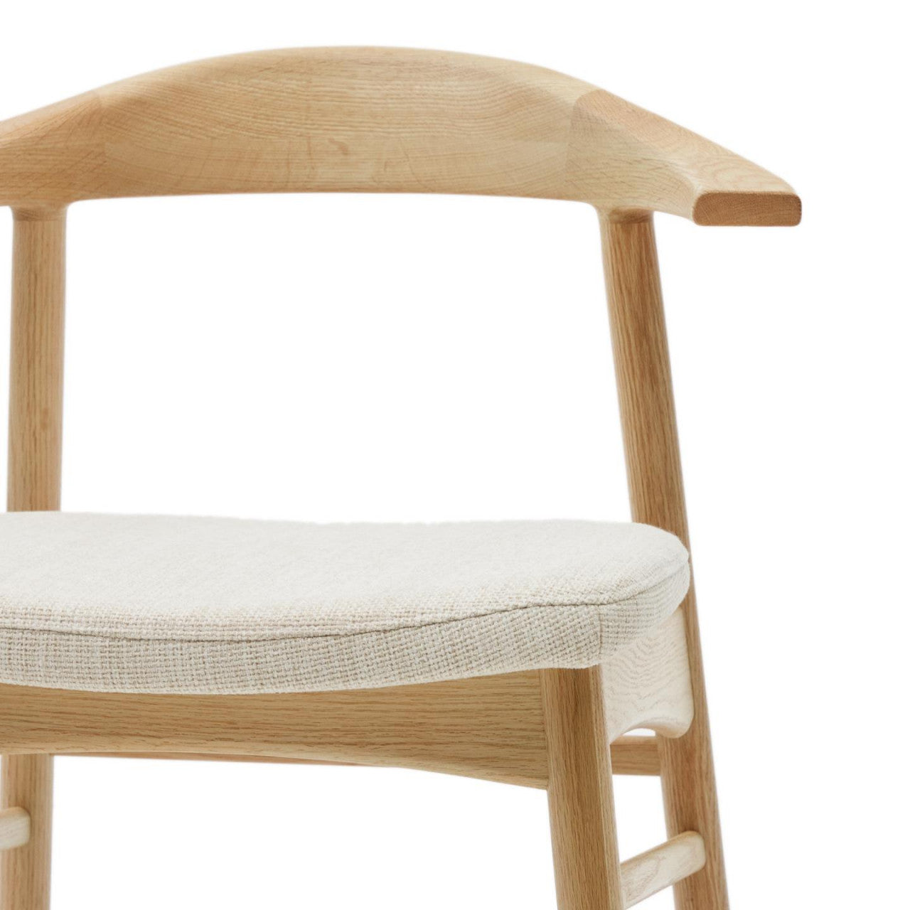 Scaun exterior dining crem/maro din lemn Timons Kave Home