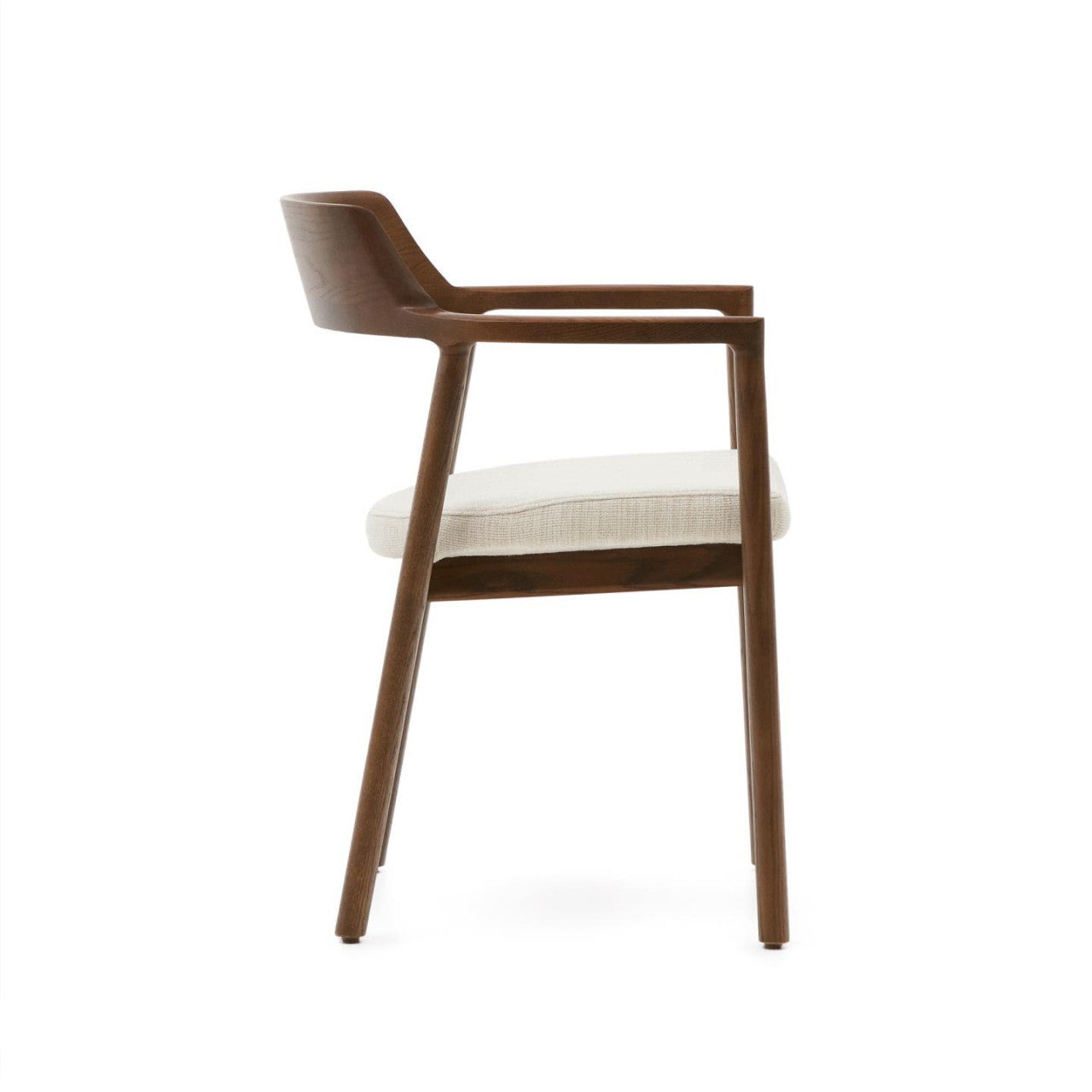 Scaun exterior dining crem/maro inchis din lemn Alocs Kave Home