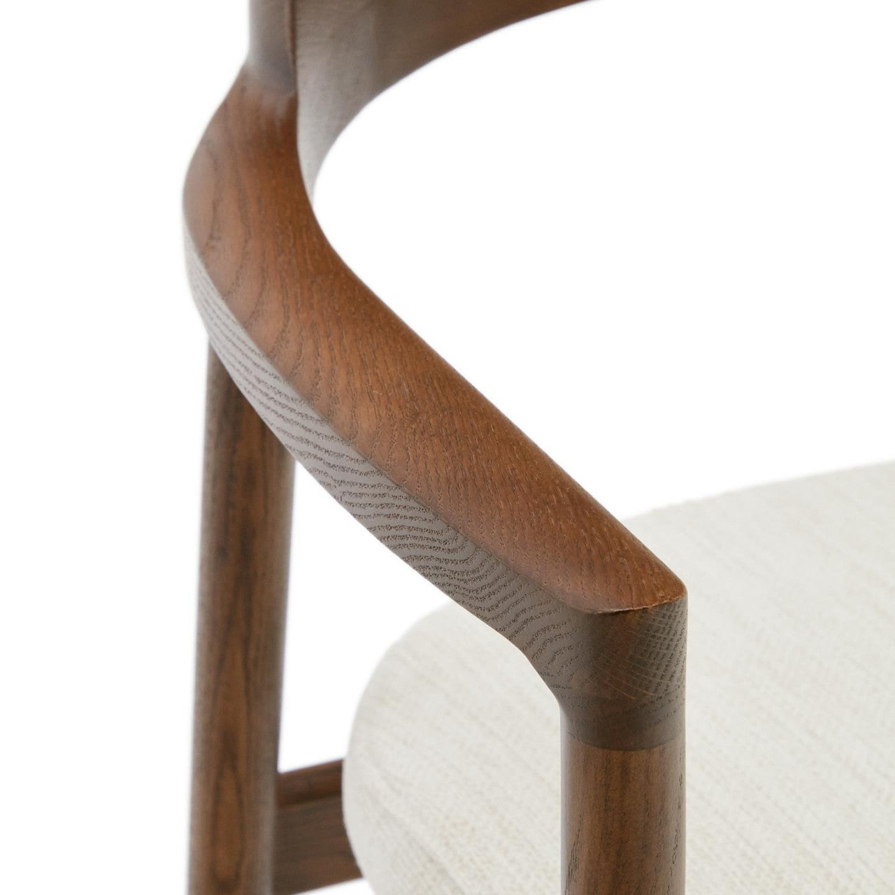 Scaun exterior dining crem/maro inchis din lemn Alocs Kave Home