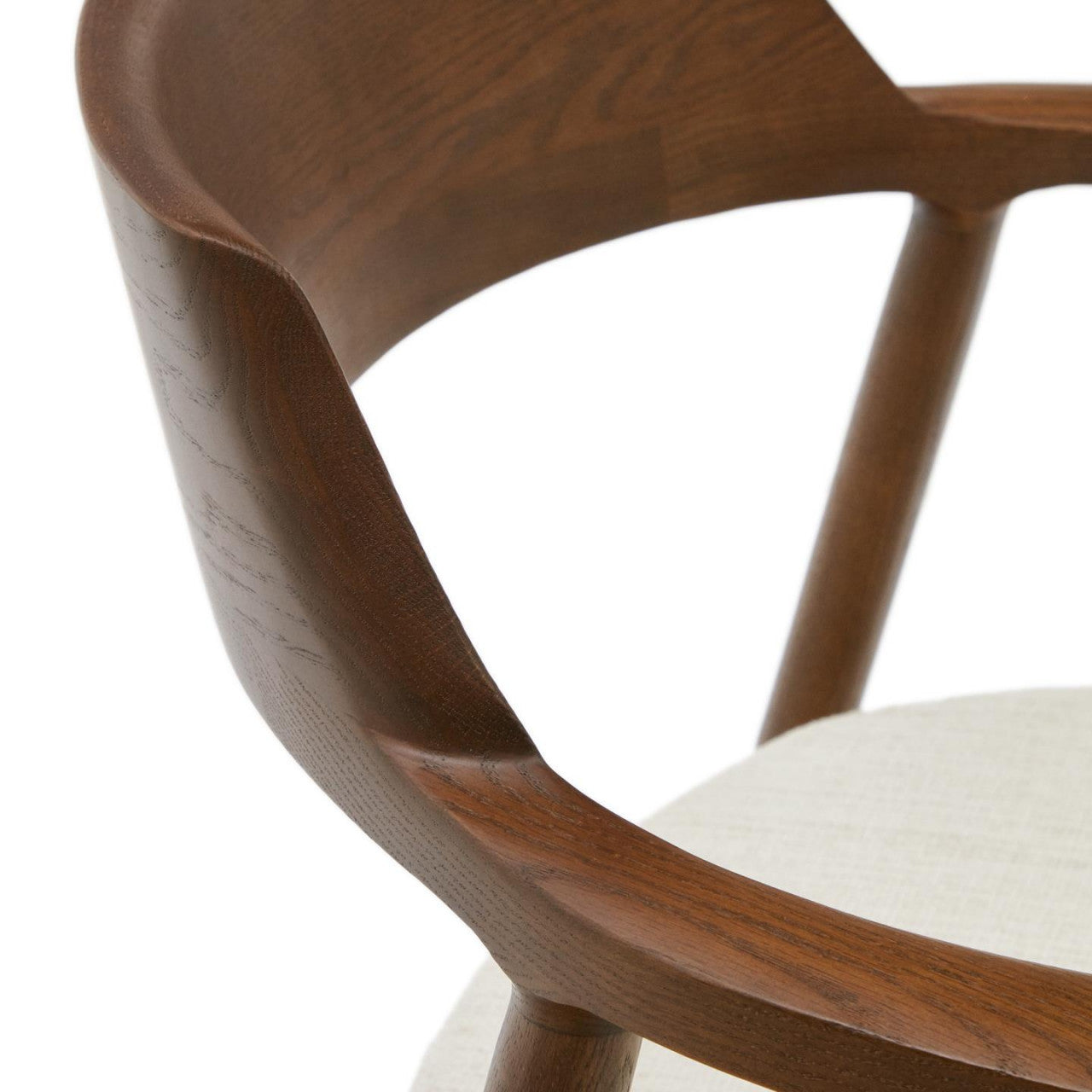 Scaun exterior dining crem/maro inchis din lemn Alocs Kave Home