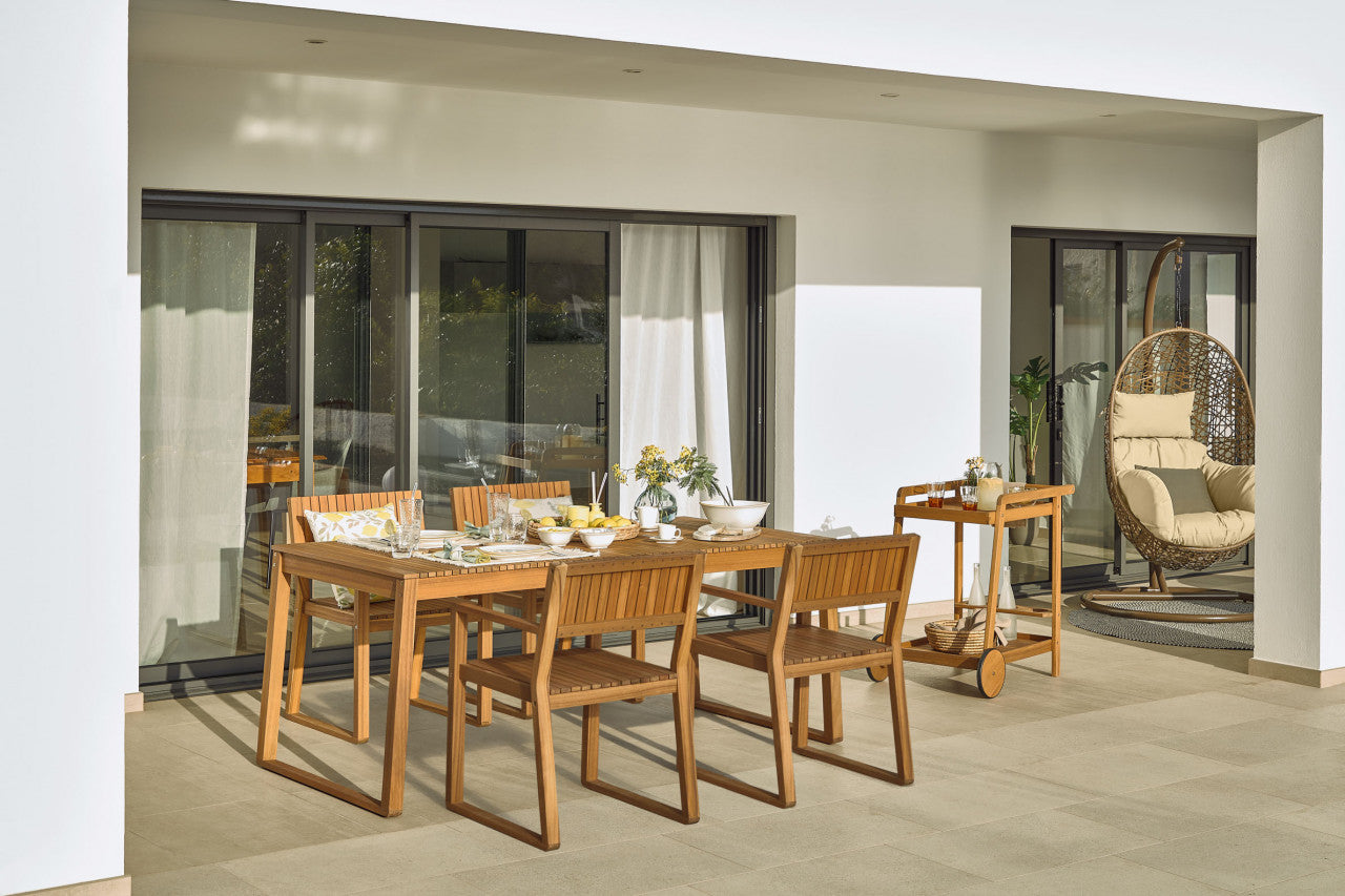 Scaun exterior dining din lemn Emili Kave Home
